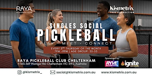 Nov 19 | Thursday Evening Pickleball for Singles Age 35-55 | Cheltenham