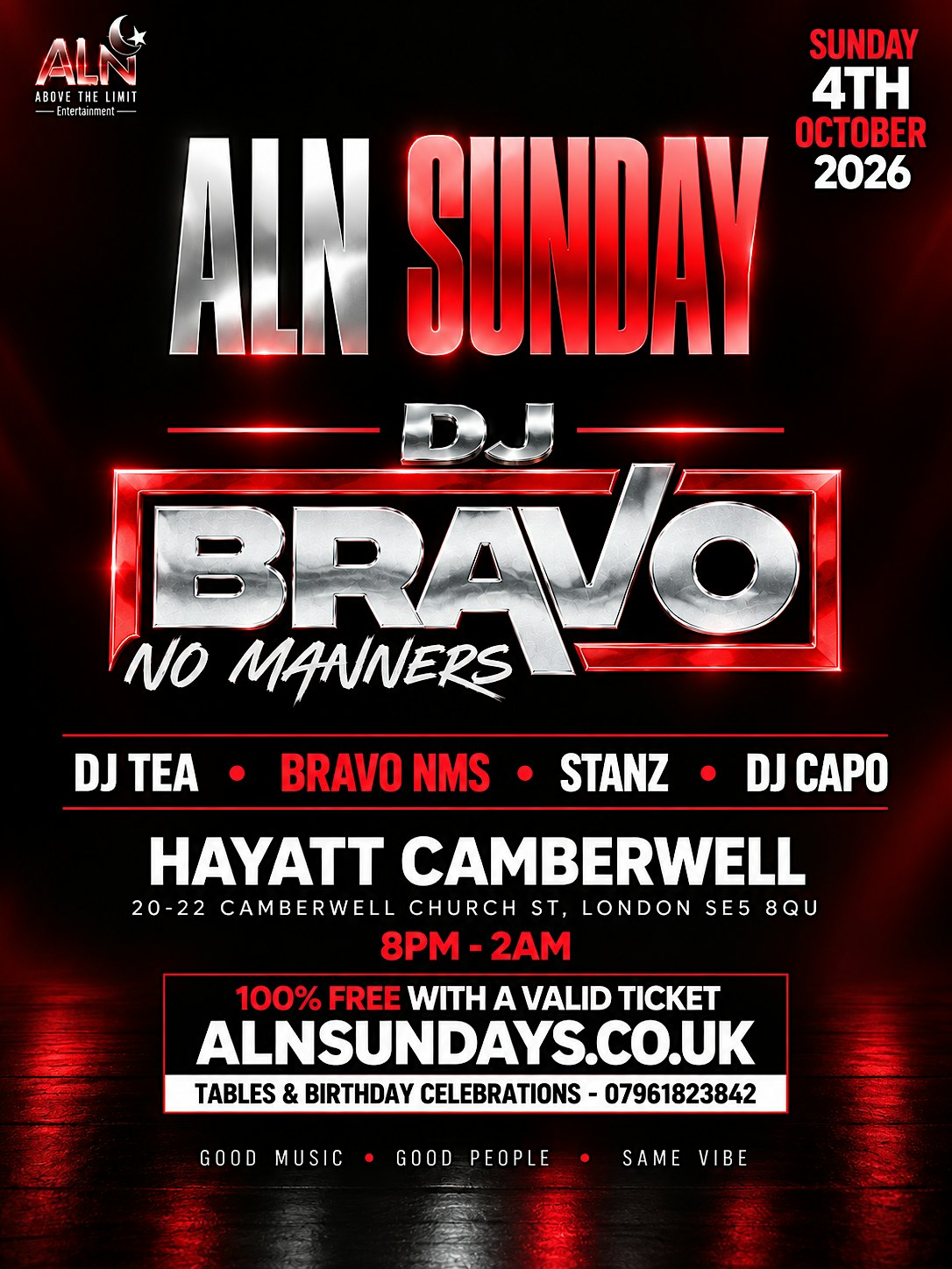 ALN Sundays X  DJ Bravo NMS