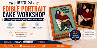 Father’s Day Portrait Cake Workshop (Individual Session)