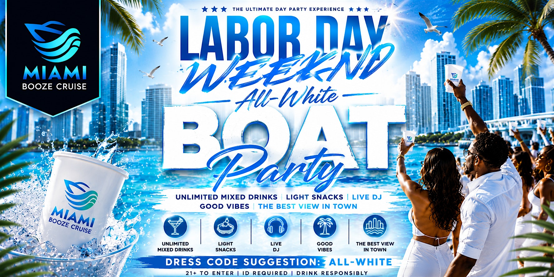 ⭐ LABOR DAY WEEKEND BOAT PARTY | MIAMI'S VIRAL PARTY EXPERIENCE ⭐