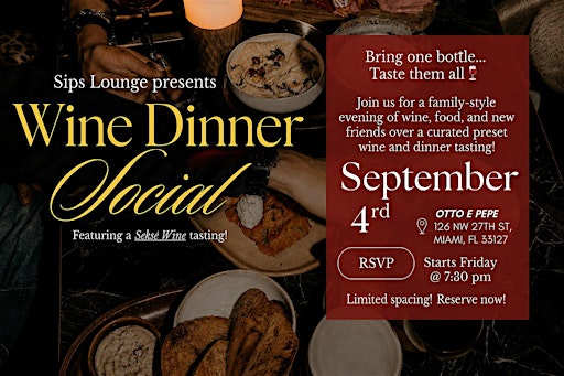 BYOB Wine Dinner Social