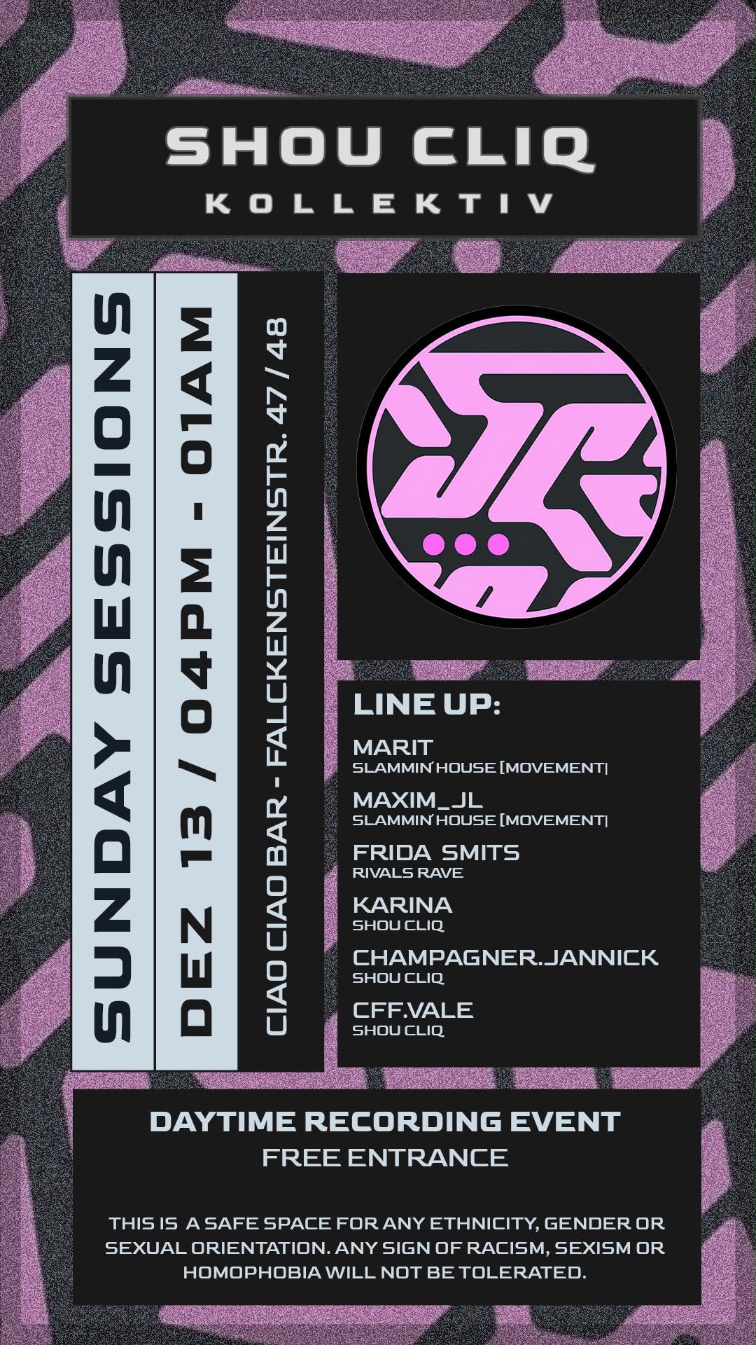 Free entry: SHOU CLIQ Kollektiv - SUNDAY SESSIONS 002