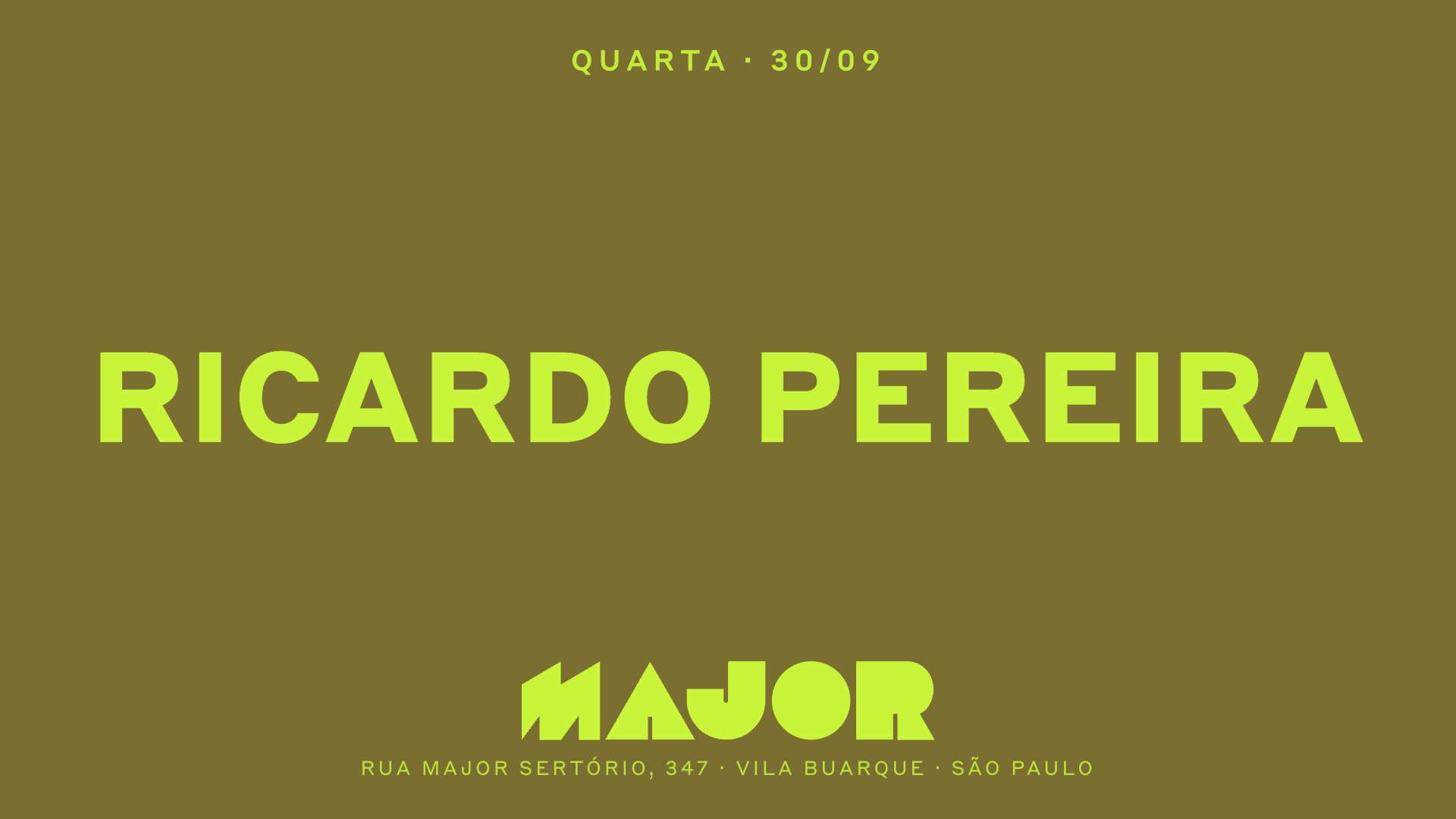 Major recebe Ricardo Pereira