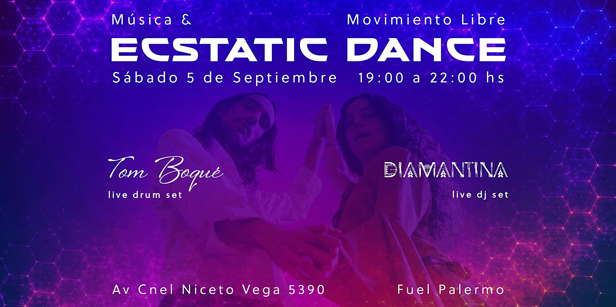 ECSTATIC DANCE | Sábado 5 de SEPT | Palermo por DIAMANTINA x TOM BOQUÉ