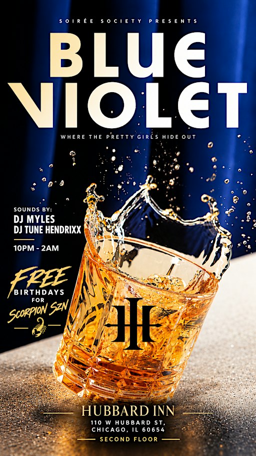 Hubbard Inn Blue Violet Fridays
