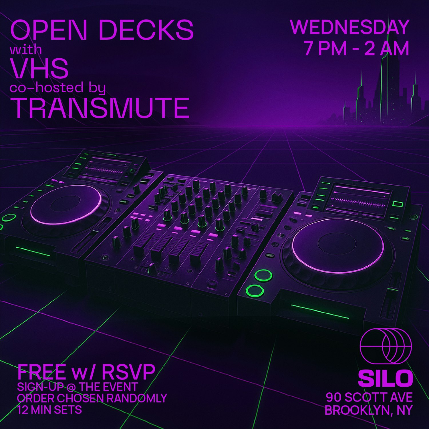 Open Decks w/ Village Hidden in Sound & Transmute