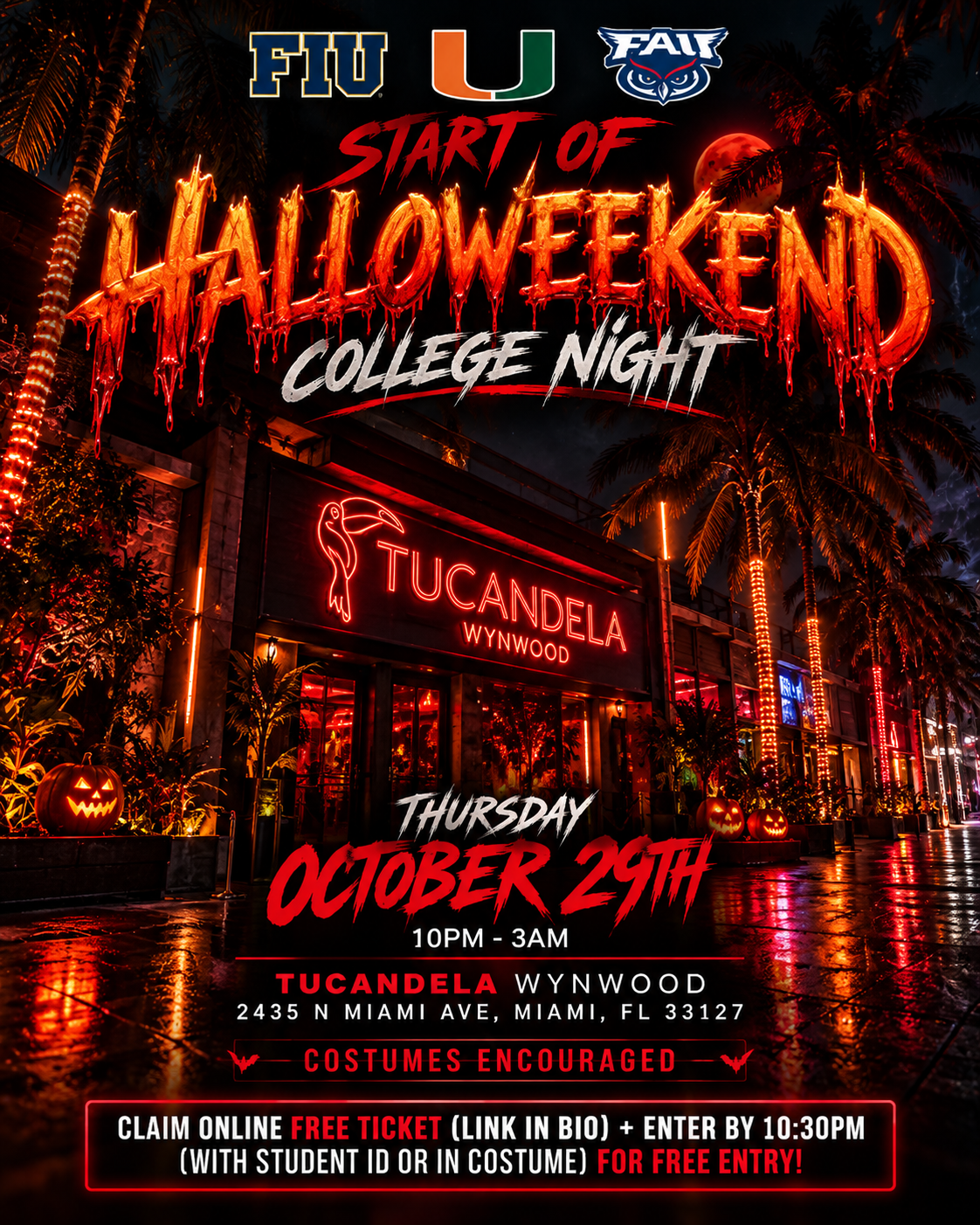 Start Of Halloweekend College Night