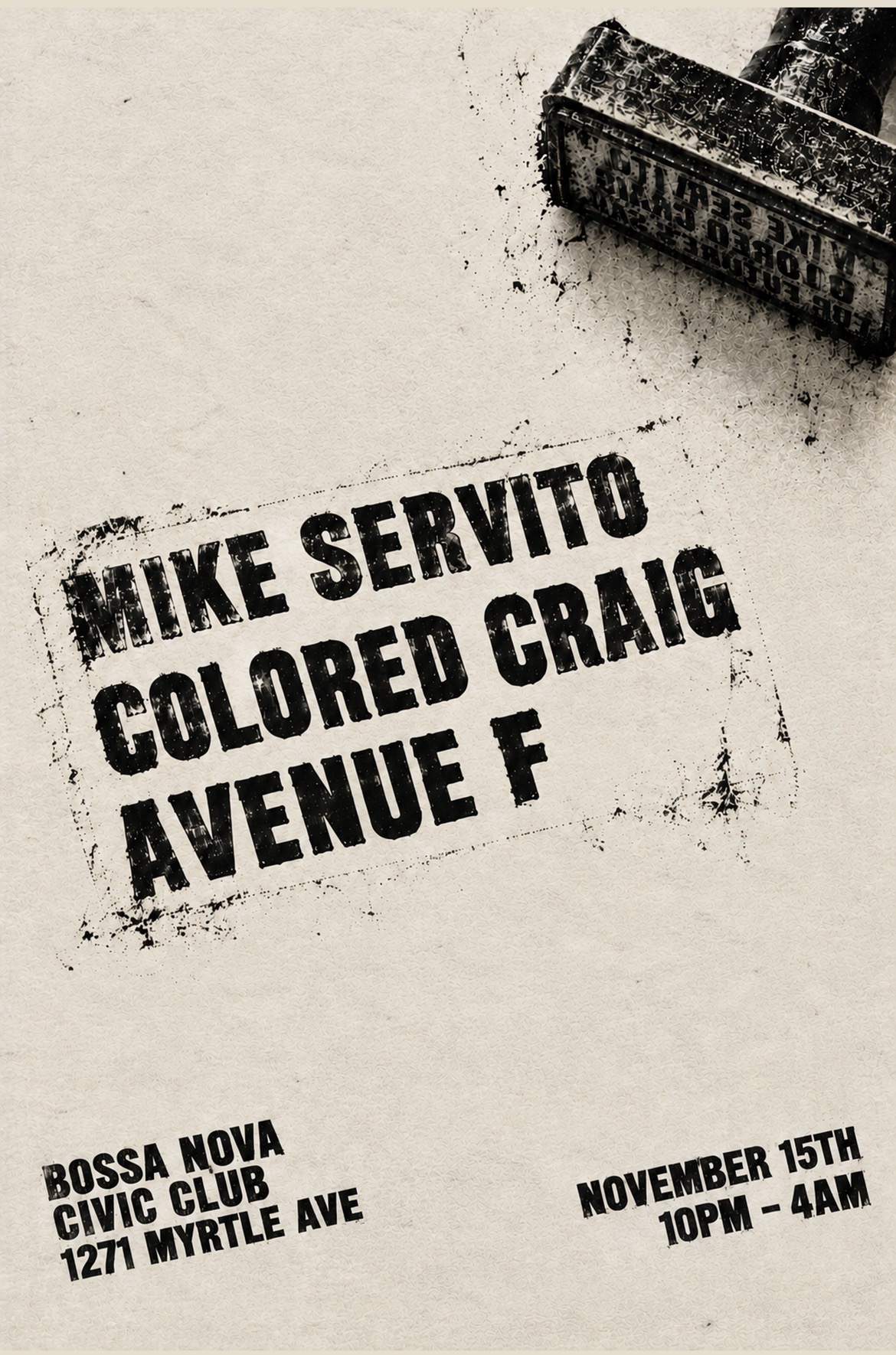 Mike Servito / Colored Craig / Avenue F