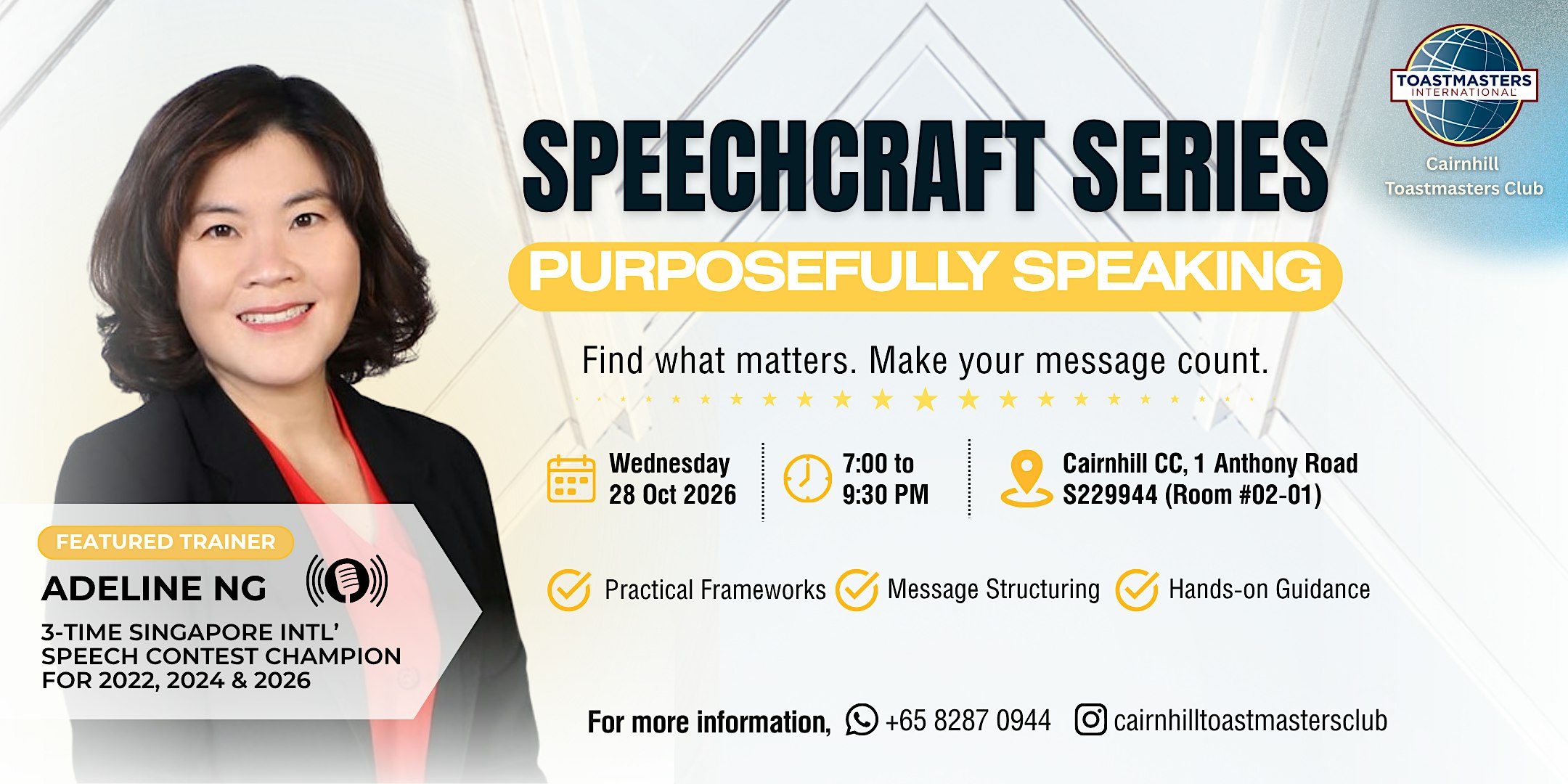 Speechcraft Series: Your Voice. Your Power.