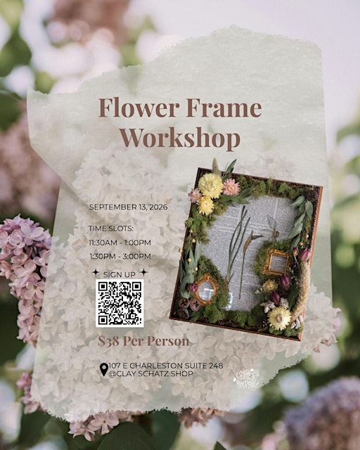 Flower frame workshop all ages arts and crafts
