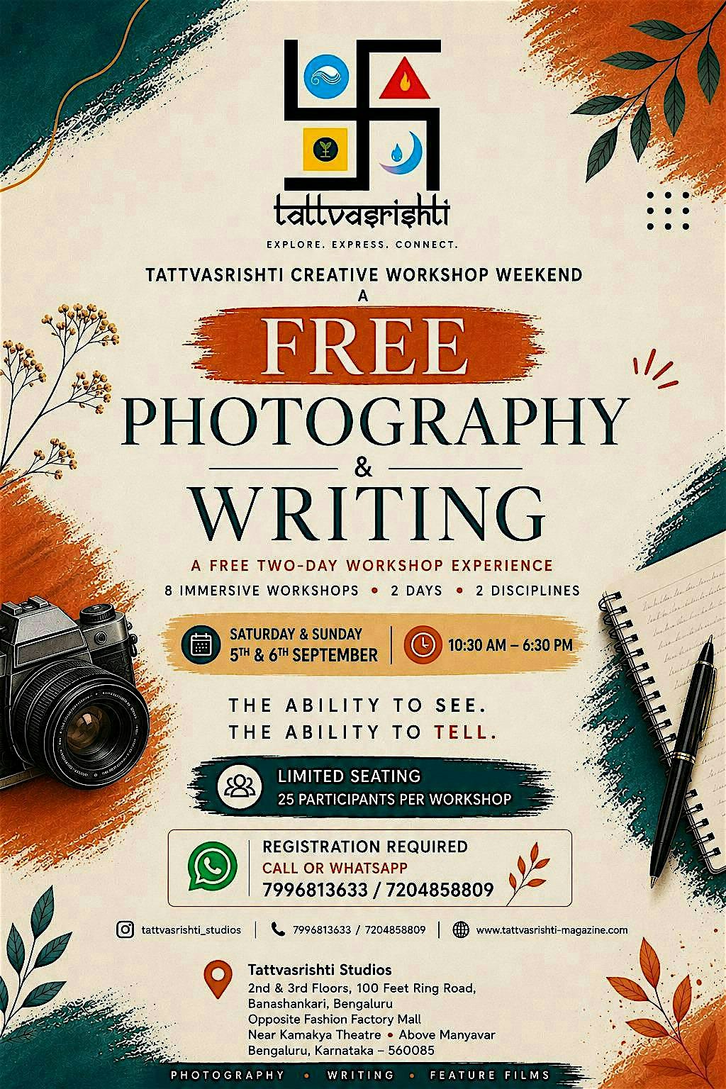 TATTVASRISHTI CREATIVE WORKSHOP WEEKEND