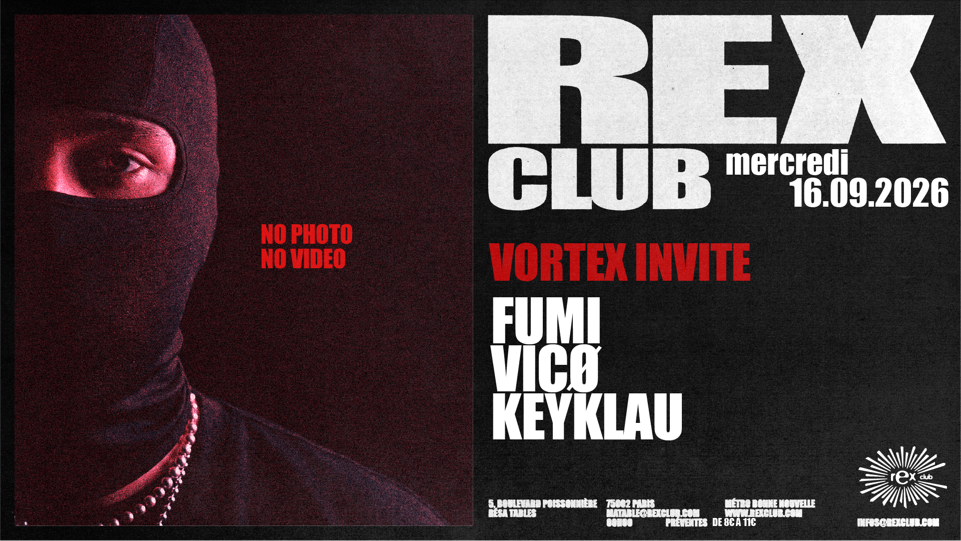 Vortex Invite: FUMI, VICØ, Keyklau