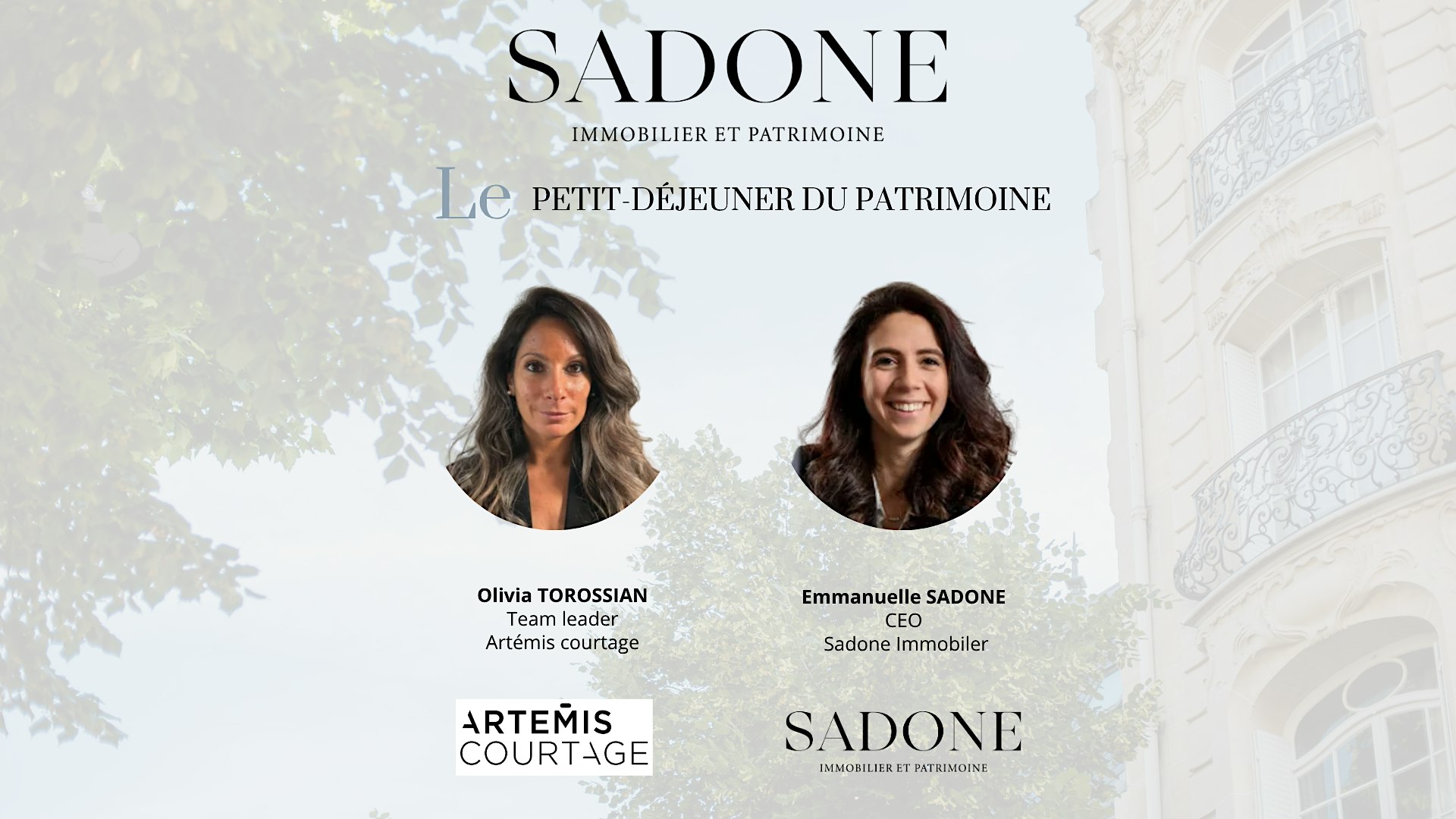 SADONE PRIVATE TALK - Petit déjeuner de l'immobilier
