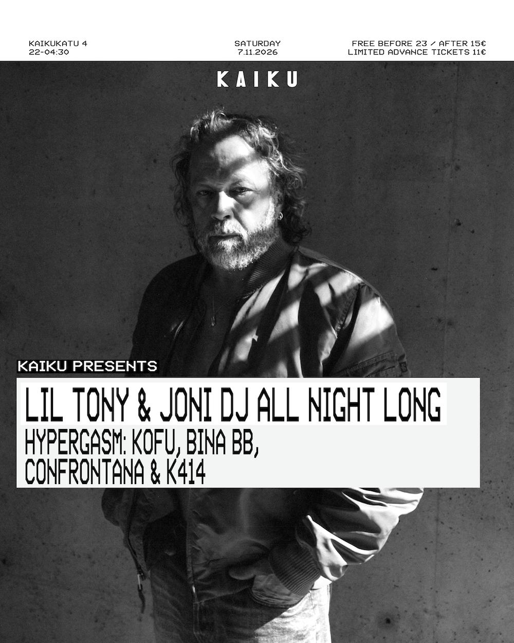 Kaiku presents: Lil Tony & Joni DJ All Night Long