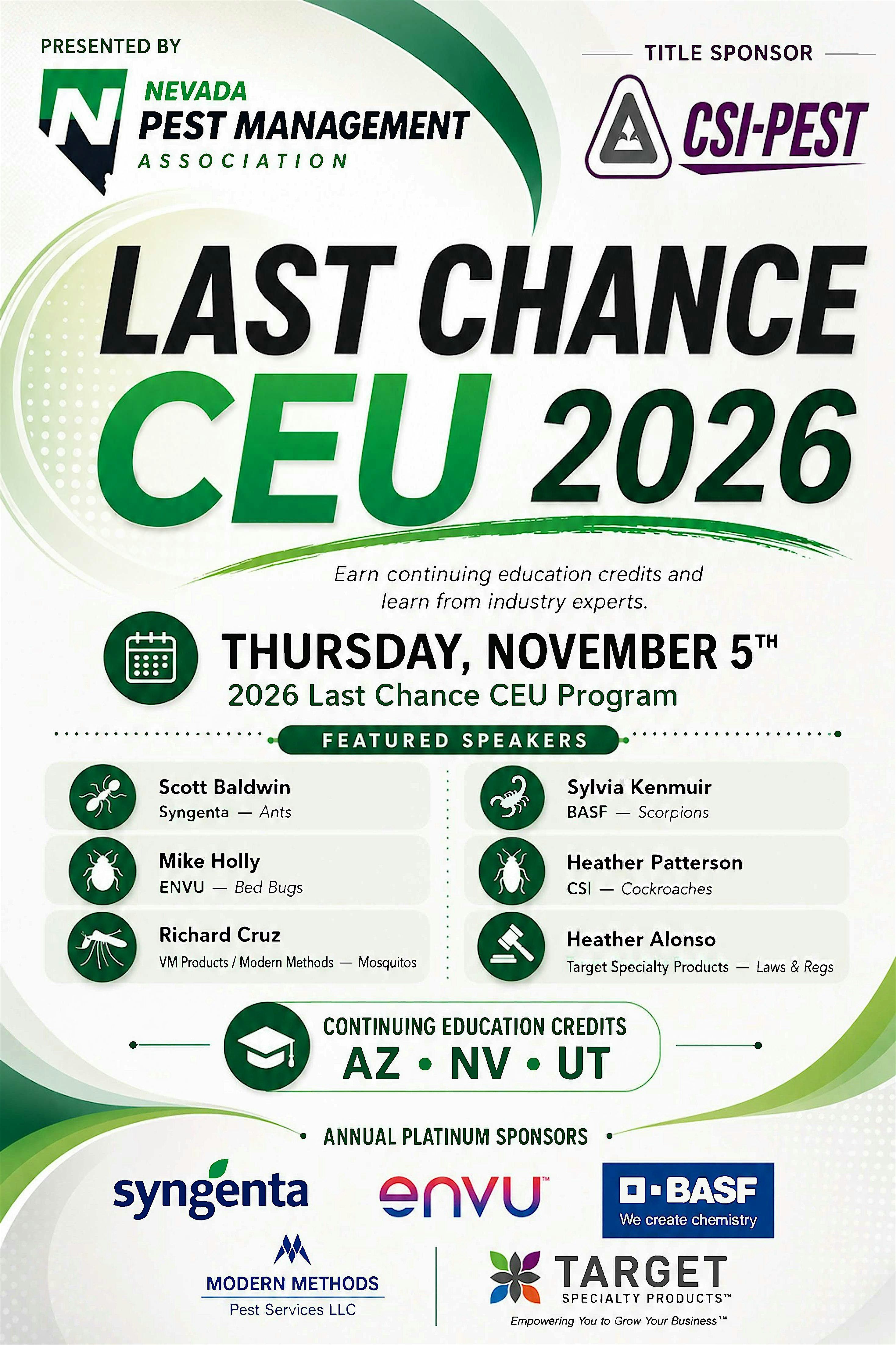 Last Chance CEU 2026