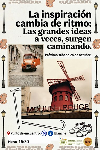 La inspiración cambia de ritmo: Las grandes ideas a veces,surgen caminando.