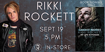 Rikki Rockett signs Ghost Notes: My Life in Poison