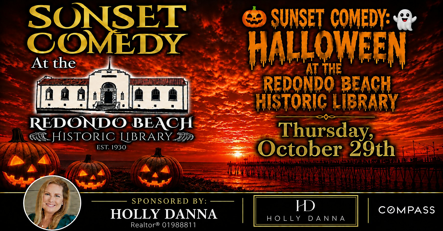 Sunset Comedy: Halloween at The Redondo Beach Historic Library