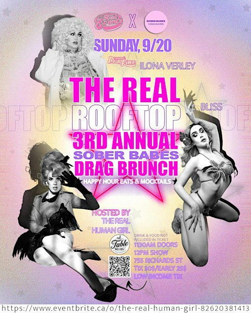 The Real ROOFTOP 3rd Annual Sober Babes Drag Brunch!