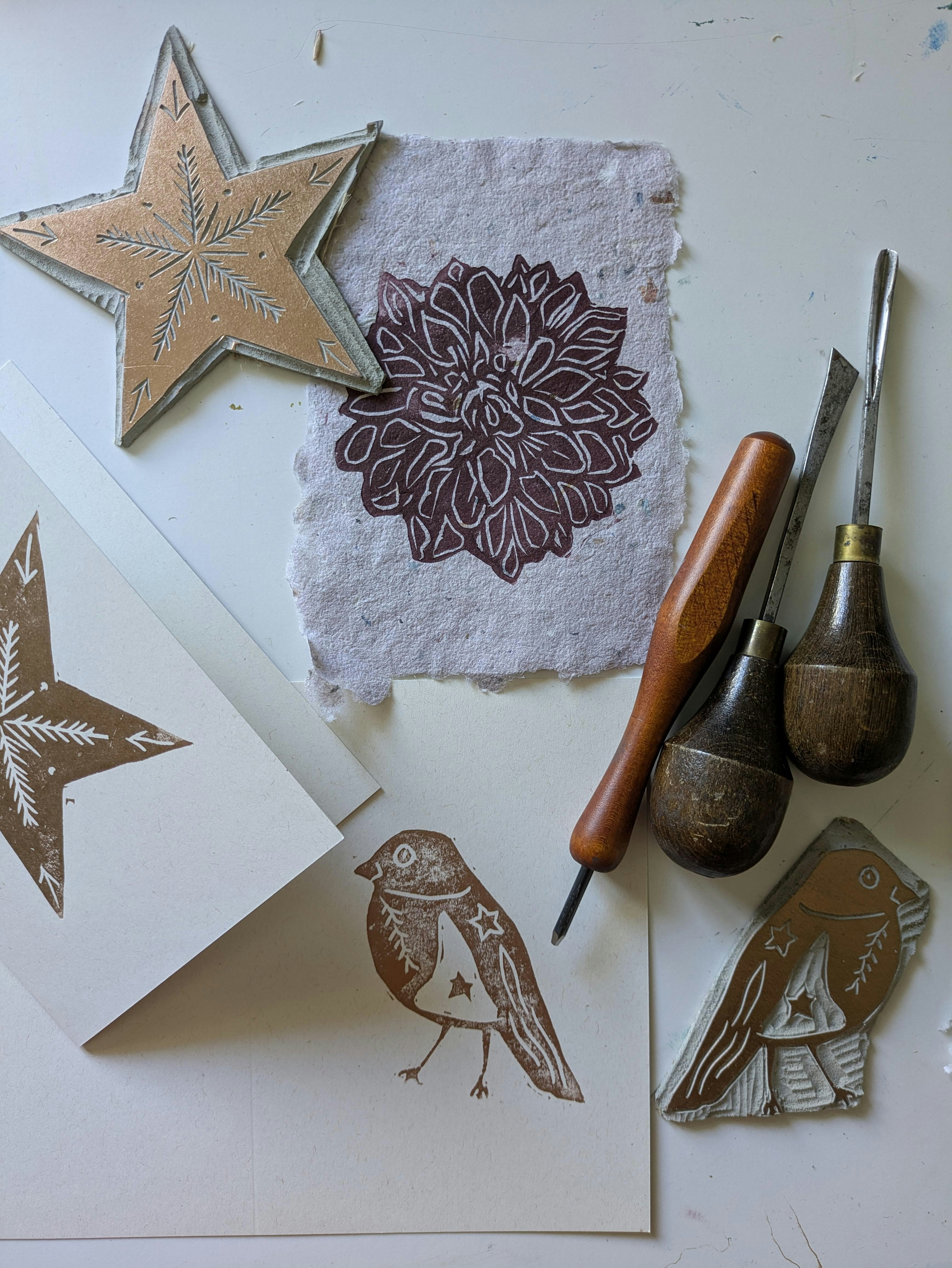 Christmas: Carve your own lino Christmas stamp