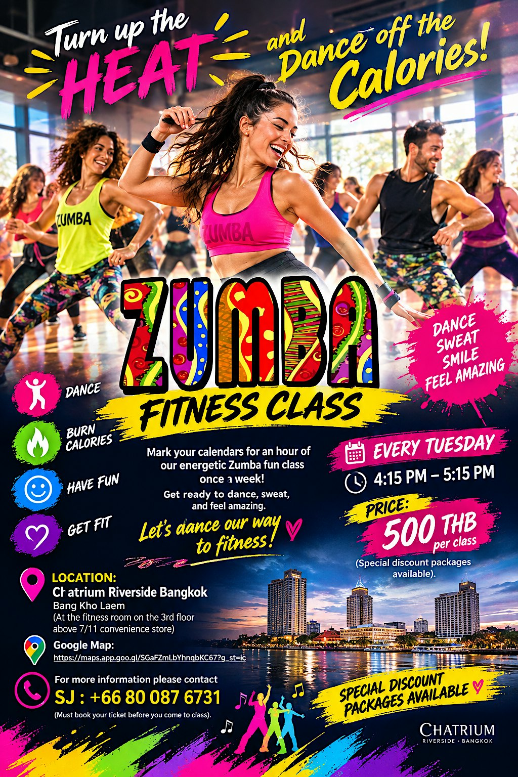 Zumba fitness at Chatrium