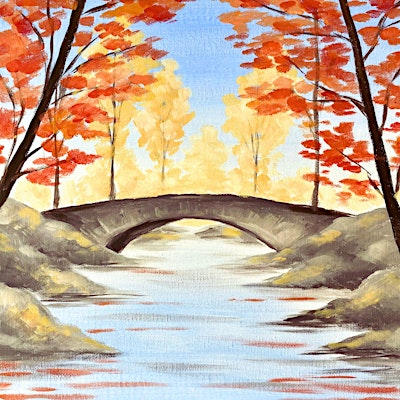 Sip & Paint at Barranco Lounge, Filton, Bristol - "Golden Crossing"