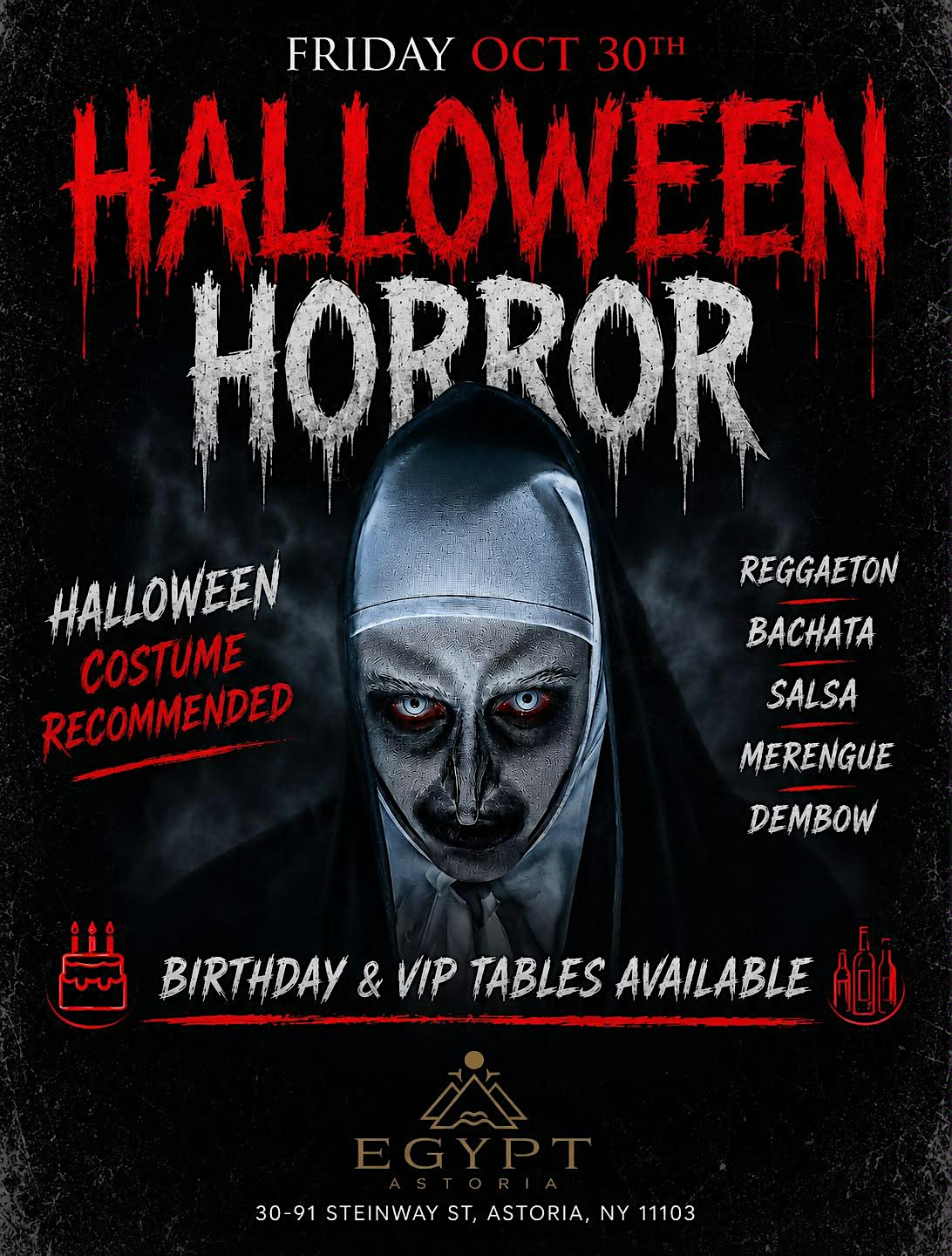 Best Halloween Party in Astoria – Halloween Horror at Egypt Astoria