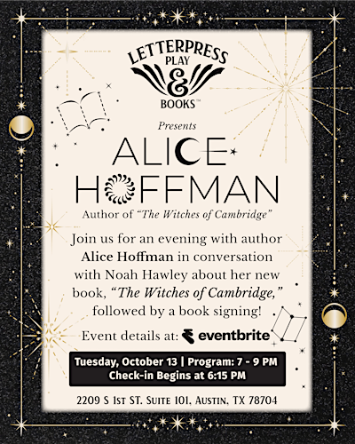 Alice Hoffman in Conversation with Noah Hawley