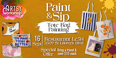 Paint & Sip | Tote Bag Painting Edition