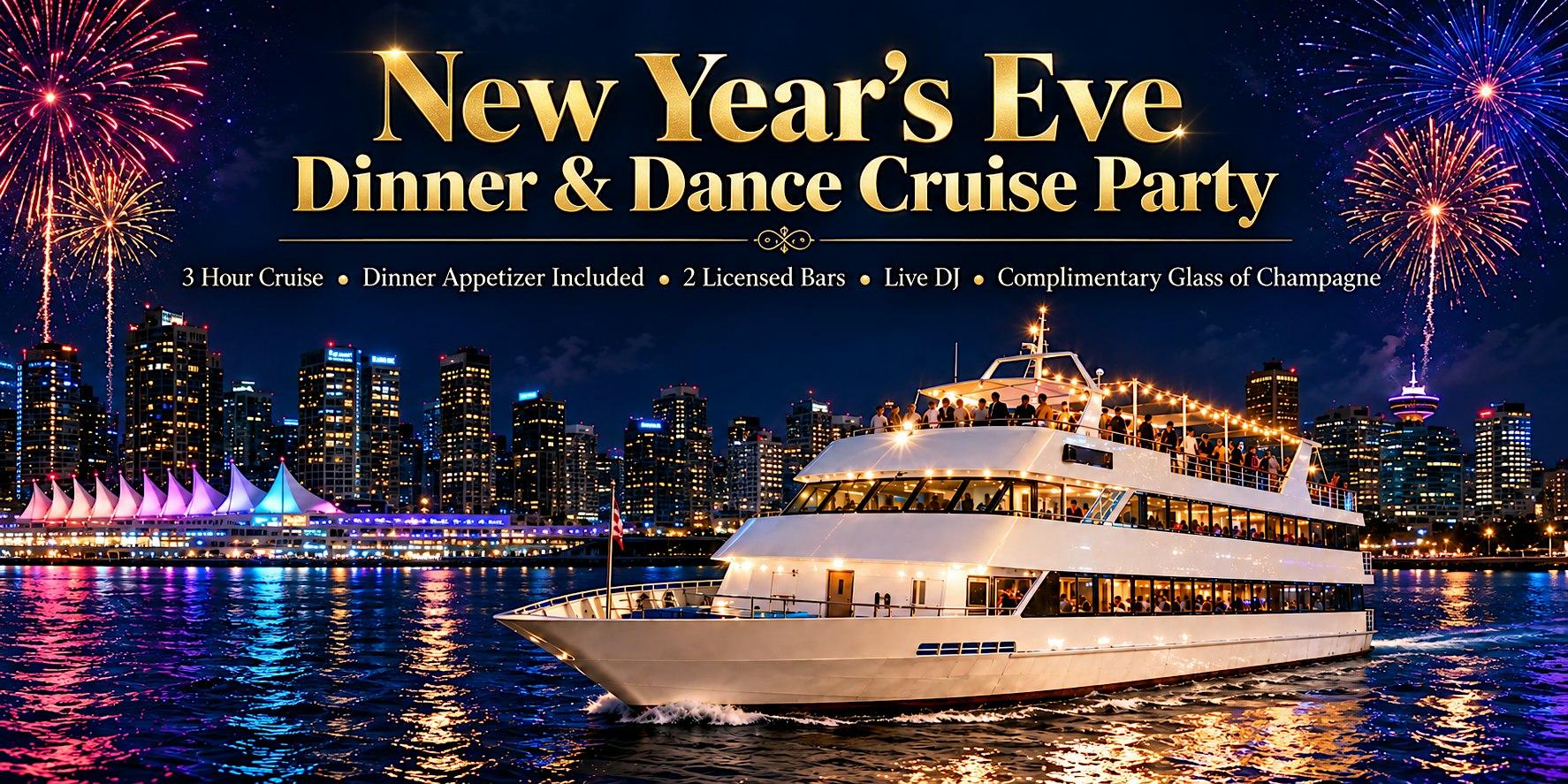 New Year's Eve Dinner & Dance Boat Party Vancouver