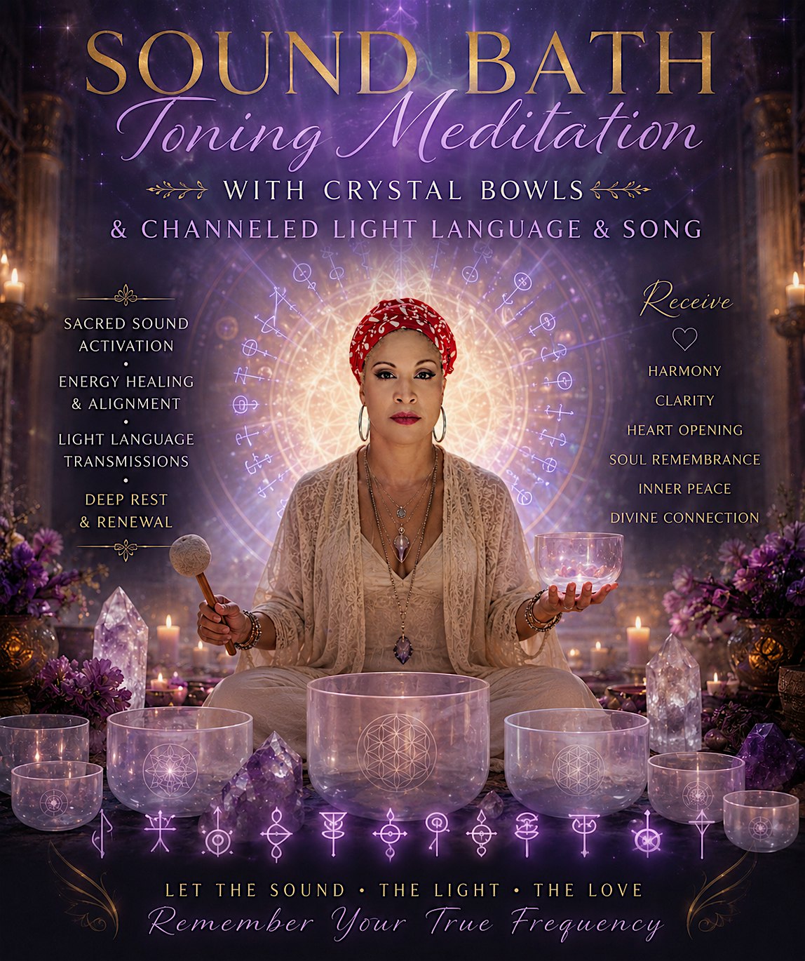 Sound Bath Toning Meditation with Singing Bowls & Channeled Light Language