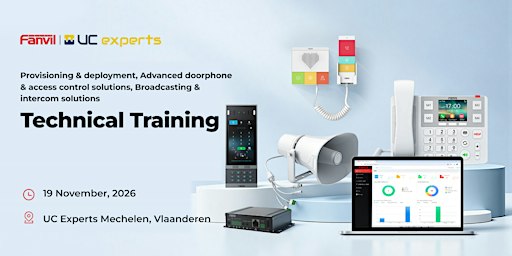 Fanvil - FREE live technical training - 19 November 2026