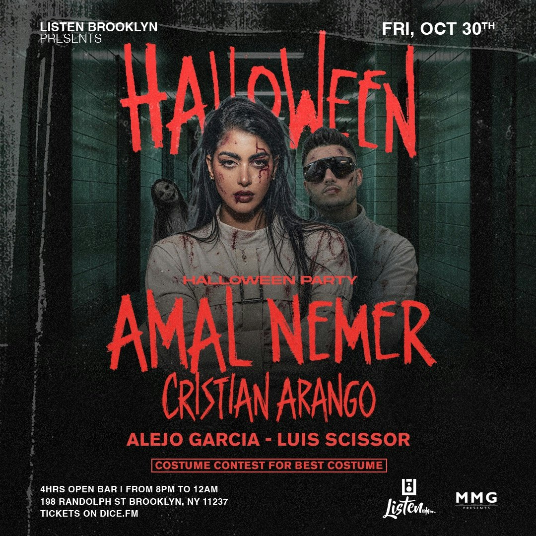 Halloween Asylum Friday Night - Amal Nemer - Cristian Arango & More