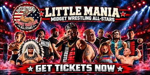 Little Mania Midget Wrestling All-Stars: World Tour at NOLA Motorsports Park in Avondale, LA!
