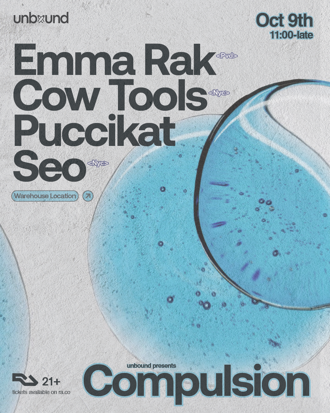 Unbound presents: Compulsion // Emma Rak, Cow Tools, Seo, Puccikat