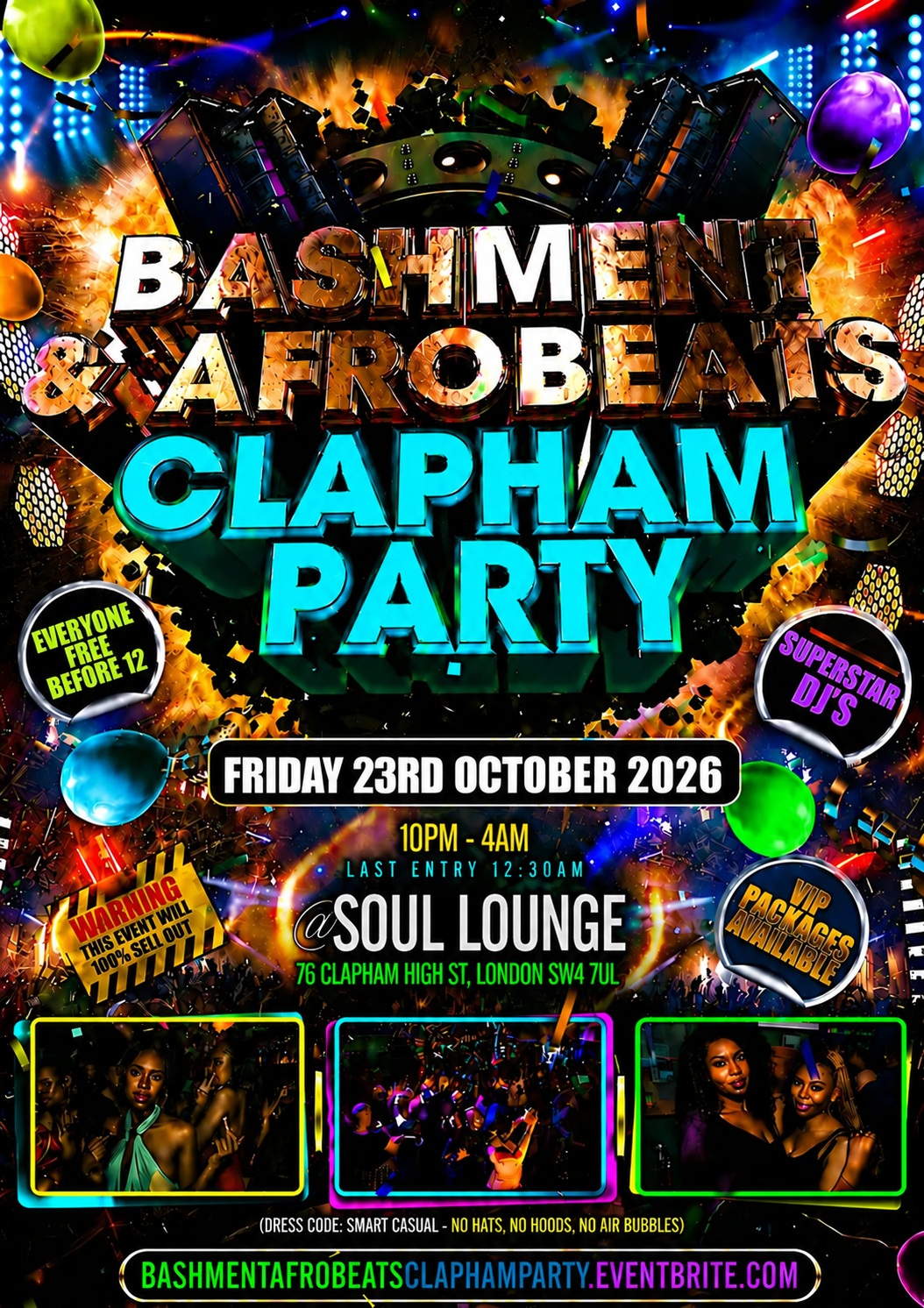 Bashment & Afrobeats Clapham Party
