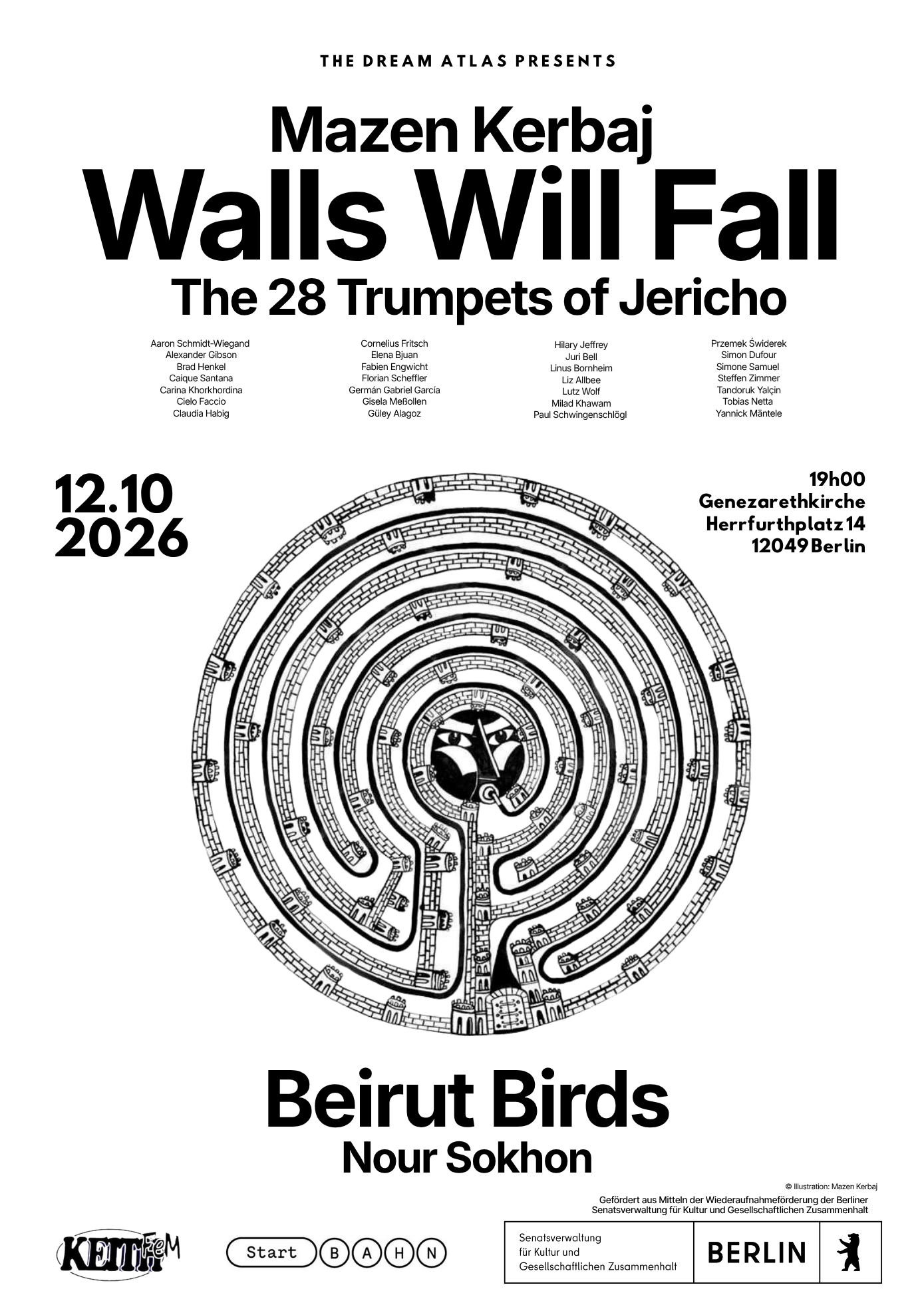 Walls Will Fall: The 28 Trumpets of Jericho / Beirut Birds