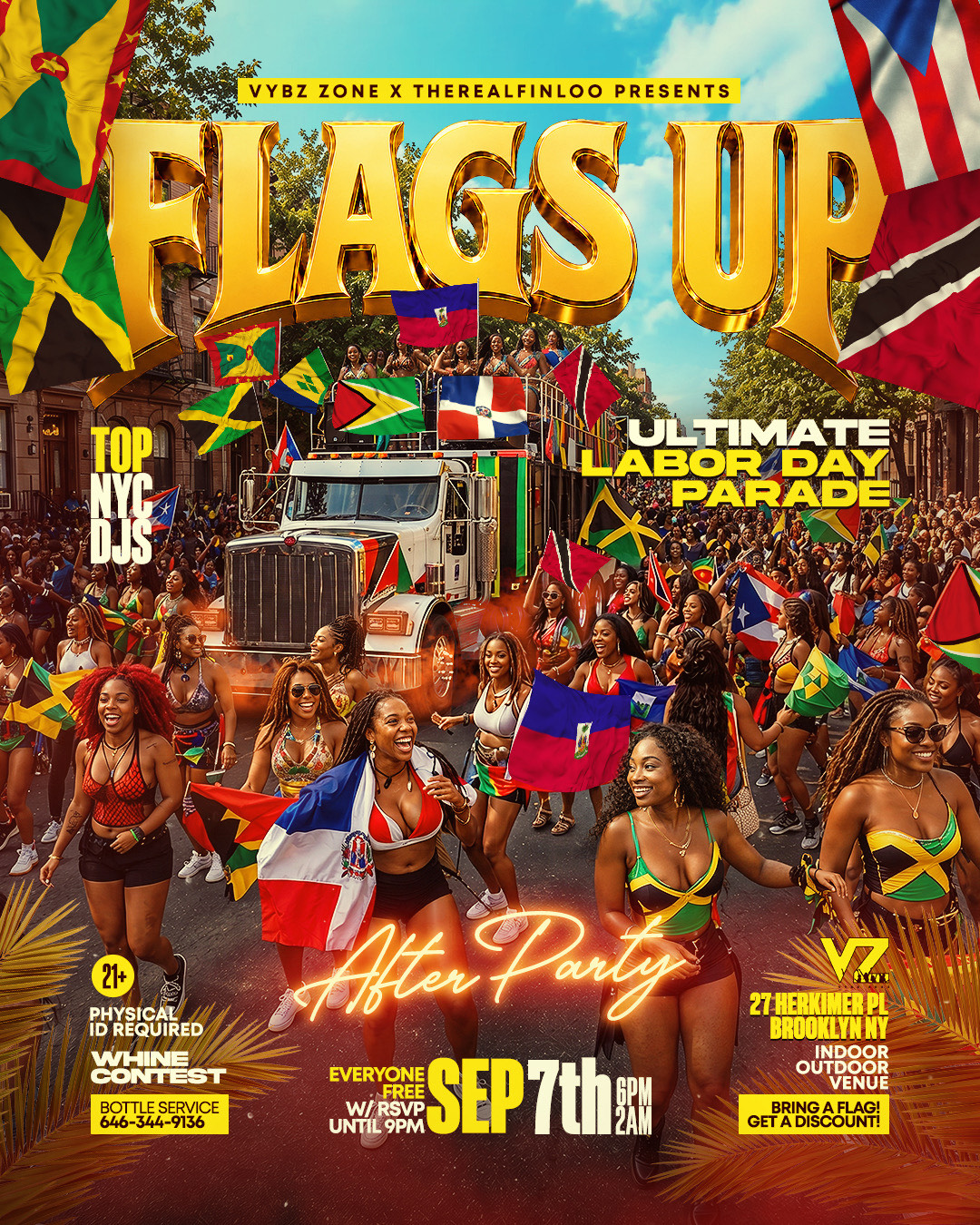FLAGS UP : LABOR DAY PARADE AFTER PARTY 🇭🇹🇹🇹🇬🇩🇬🇾 (21+)