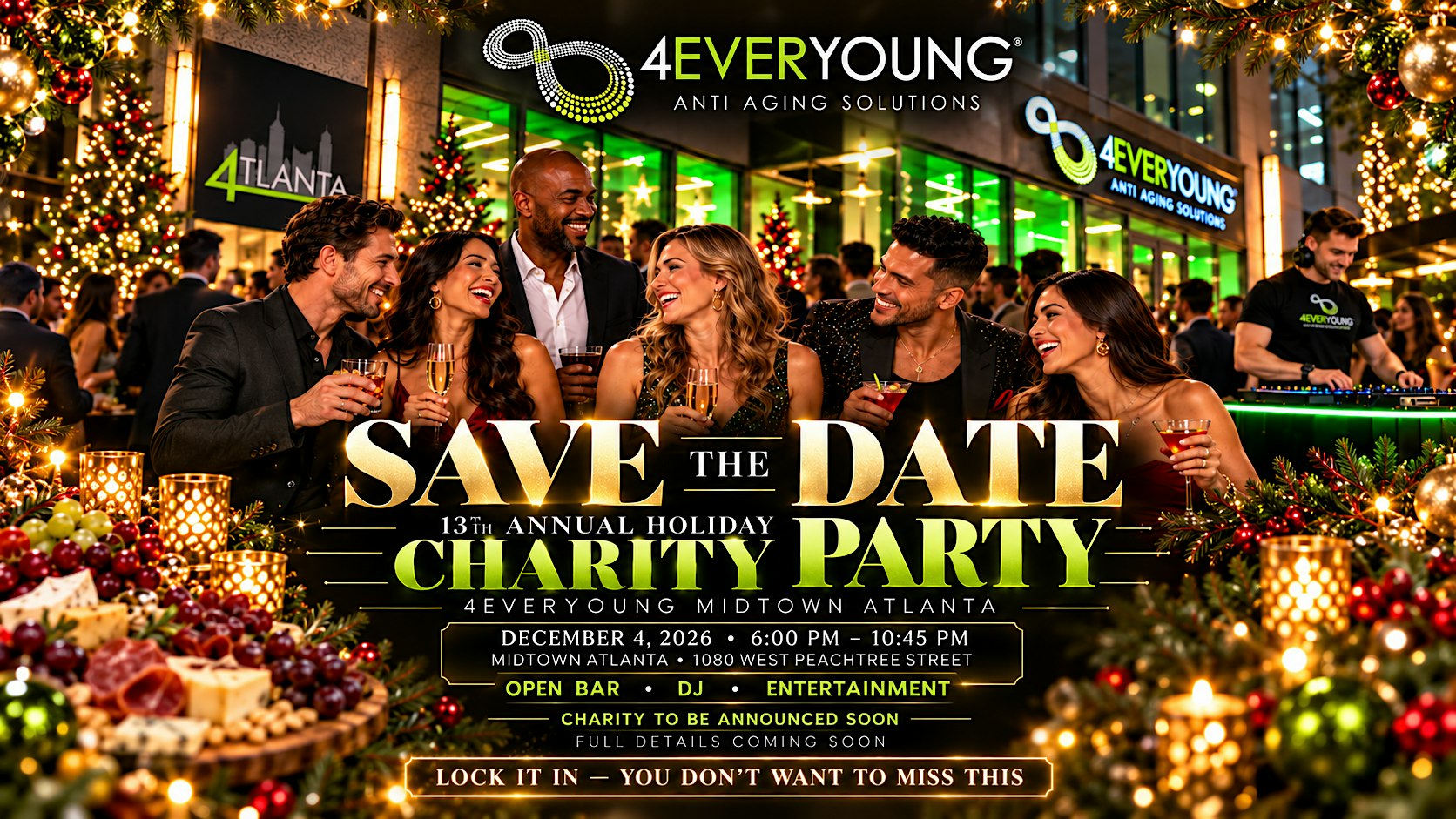 4EverYoung  13th Annual Holiday Charity Party | Save the Date!