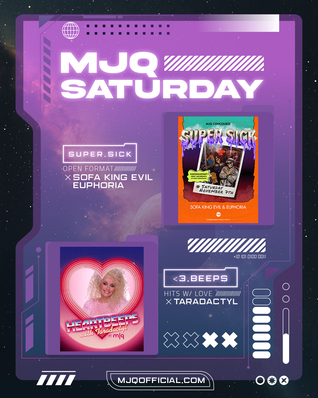 MJQ // SUPER.SICK // HEARTBEEPS
