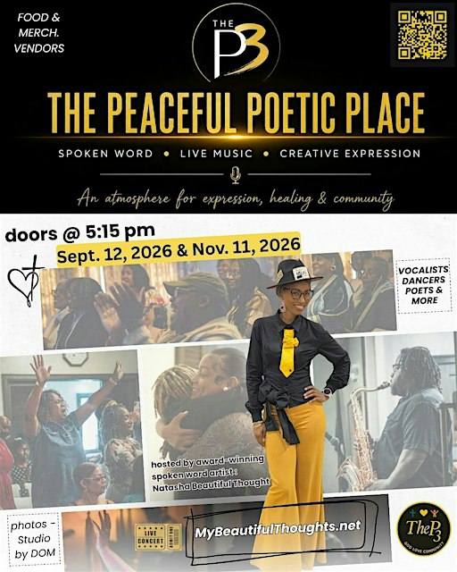 The Peaceful Poetic Place + vocalists & creative arts NOV 2026