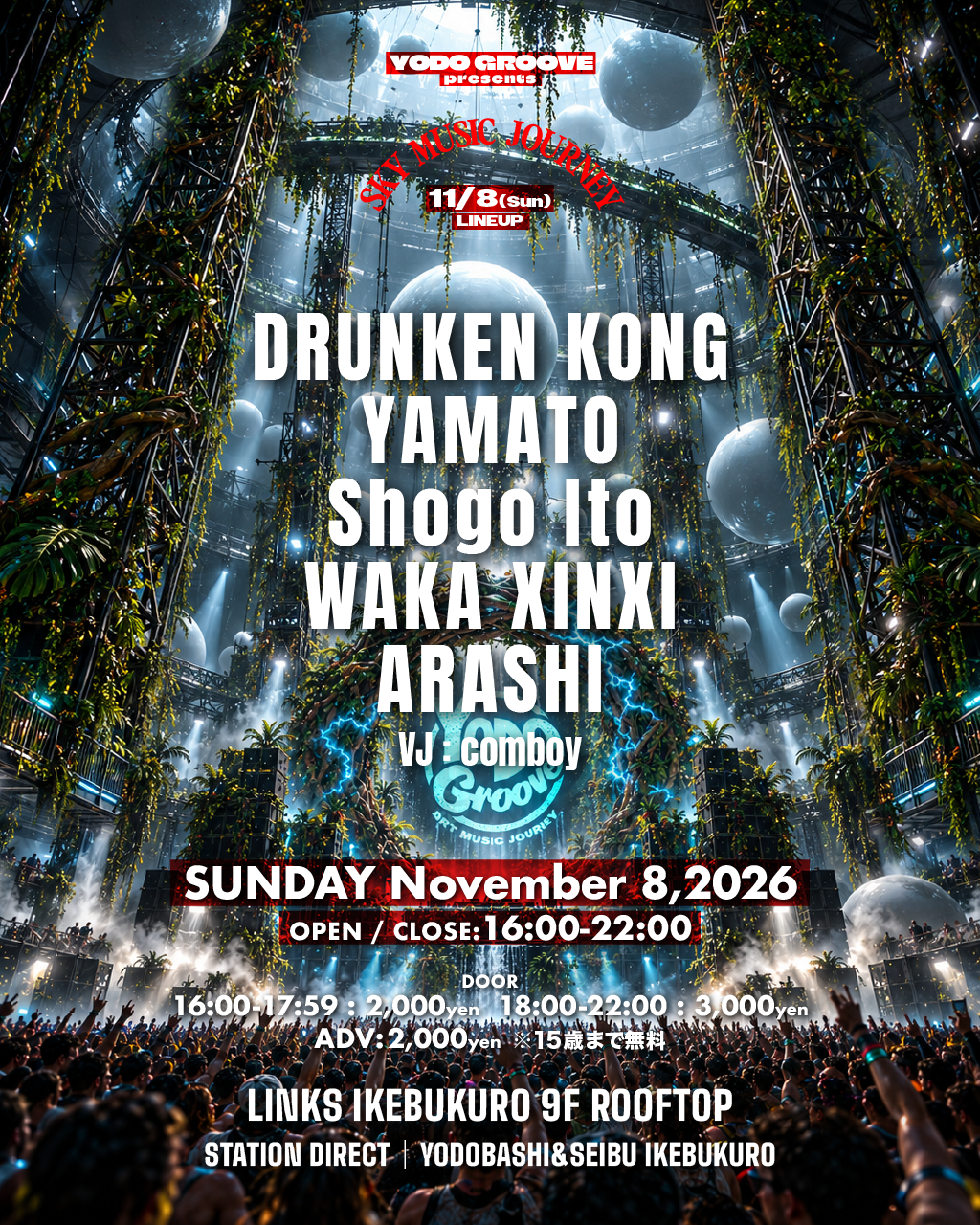 Drunken Kong & Yamato — TOKYO ROOFTOP TECHNO at YODO GROOVE