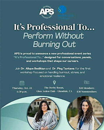 It's Professional To... Perform Without Burning Out
