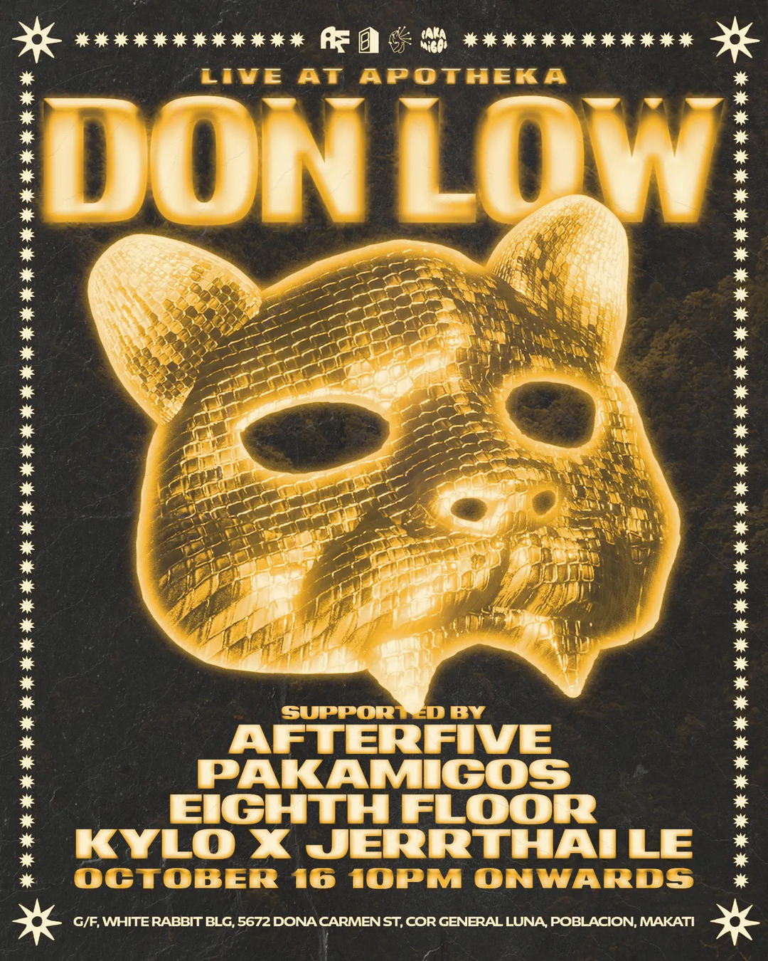 Pakamigos presents: Don Low Live at Apotheka