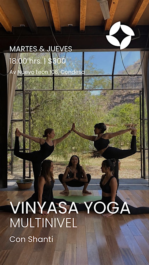 VINYASA YOGA MULTINIVEL · CON SHANTI