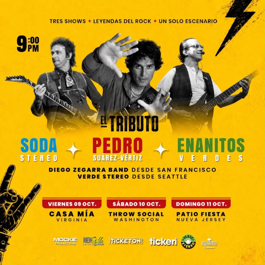 Tribute to Soda Stereo, Pedro Suarez Vertiz and Enanitos Verdes in Washington