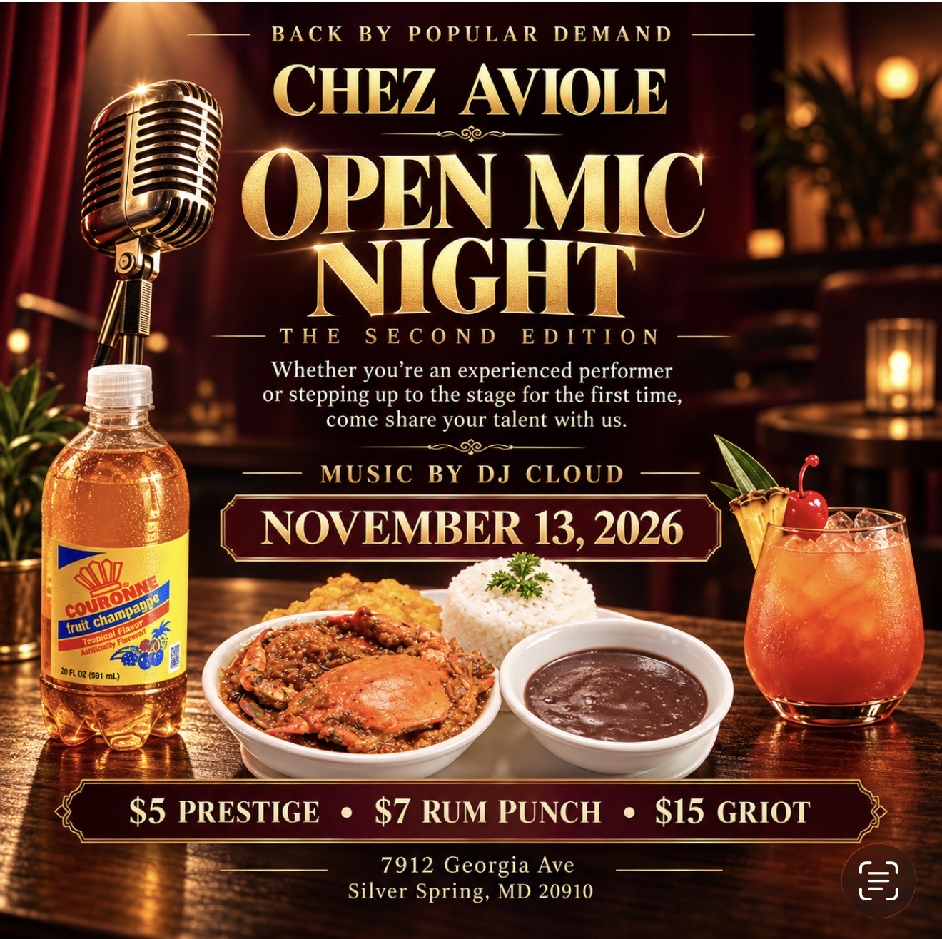 Chez Aviole Open Mic