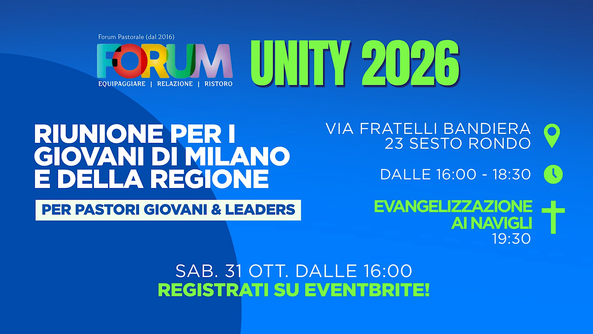UNITY 2026 - per Pastori Giovani & Leaders