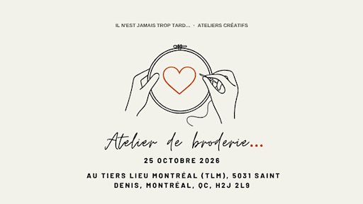 Atelier de Broderie « Un cœur à broder, un cœur à aider »