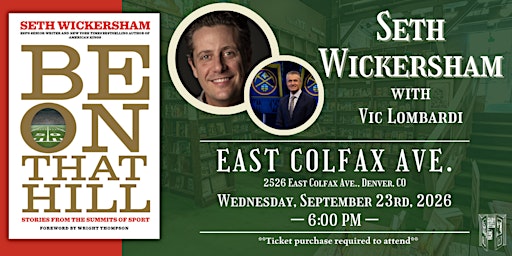 Seth Wickersham with Vic Lombardi Live at Tattered Cover Colfax
